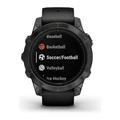 Умные часы Garmin Epix Pro (Gen 2) Sapphire Carbon Gray DLC Titanium 51 мм with Black Silicone Band серый (Carbon Gray)