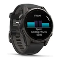 Умные часы Garmin Fenix 8 43 мм AMOLED Sapphire Carbon Gray DLC Titanium with Black/Pebble Gray Silicone серый (Carbon Gray)