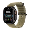 Ремешок Apple Watch Ocean Band 49 мм (MKAV4) полупрозрачный ламинария (Translucent Kelp), чёрная фурнитура