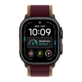 Ремешок Apple Watch Trail Loop 49 мм M/L (MKA94) бордовый (Burgundy), чёрная фурнитура