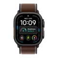 Ремешок Apple Watch Trail Loop 49 мм M/L (MKAE4) тёмная умбра (Dark Umber), чёрная фурнитура