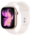 Умные часы Apple Watch Series 11 46 мм, корпус алюминий розовое золото (Rose Gold), ремешок Sport Band светлый румянец (Light Blush) S/M