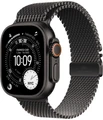 Умные часы Apple Watch Ultra 3 49 мм, корпус чёрный титан (Black Titanium), ремешок Milanese Loop чёрный (Black) S