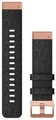 Ремешок Garmin QuickFit 20 мм Heathered Black Nylon with Rose Gold Hardware