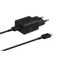 Сетевое зарядное устройство Samsung 15W Power Adapter с кабелем Type-C to Type-C чёрный (Black)