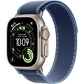 Умные часы Apple Watch Ultra 3 49 мм, корпус натуральный титан (Natural Titanium), ремешок Trail Loop синий/ярко-синий (Blue/Bright Blue) S/M