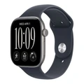 Умные часы Apple Watch Series 12 46 мм, корпус алюминий серый космос (Space Gray), ремешок Sport Band тёмно-синий (Navy Blue) S/M