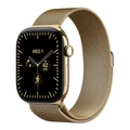 Умные часы Apple Watch Series 12 46 мм, корпус титан полированный сияющее золото (Radiant Gold), ремешок Milanese Loop S/M