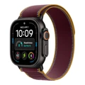 Умные часы Apple Watch Ultra 4 49 мм, корпус чёрный титан (Black Titanium), ремешок Trail Loop бордовый (Burgundy) M/L