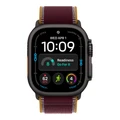 Умные часы Apple Watch Ultra 4 49 мм, корпус чёрный титан (Black Titanium), ремешок Trail Loop бордовый (Burgundy) M/L