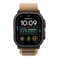 Умные часы Apple Watch Ultra 4 49 мм, корпус чёрный титан (Black Titanium), ремешок Alpine Loop пустынный (Desert) S