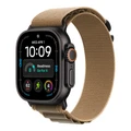 Умные часы Apple Watch Ultra 4 49 мм, корпус чёрный титан (Black Titanium), ремешок Alpine Loop пустынный (Desert) L