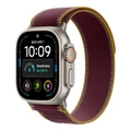 Умные часы Apple Watch Ultra 4 49 мм, корпус натуральный титан (Natural Titanium), ремешок Trail Loop бордовый (Burgundy) M/L