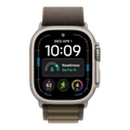 Умные часы Apple Watch Ultra 4 49 мм, корпус натуральный титан (Natural Titanium), ремешок Alpine Loop тёмно-оливковый (Dark Olive) S