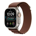 Умные часы Apple Watch Ultra 4 49 мм, корпус натуральный титан (Natural Titanium), ремешок Alpine Loop бордовый (Burgundy) M