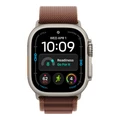 Умные часы Apple Watch Ultra 4 49 мм, корпус натуральный титан (Natural Titanium), ремешок Alpine Loop бордовый (Burgundy) M