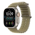 Умные часы Apple Watch Ultra 4 49 мм, корпус натуральный титан (Natural Titanium), ремешок Ocean Band оливковый (Kelp)