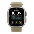 Умные часы Apple Watch Ultra 4 49 мм, корпус натуральный титан (Natural Titanium), ремешок Ocean Band оливковый (Kelp)